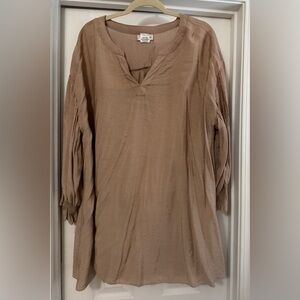 Chic Tan Tunic Top for Women